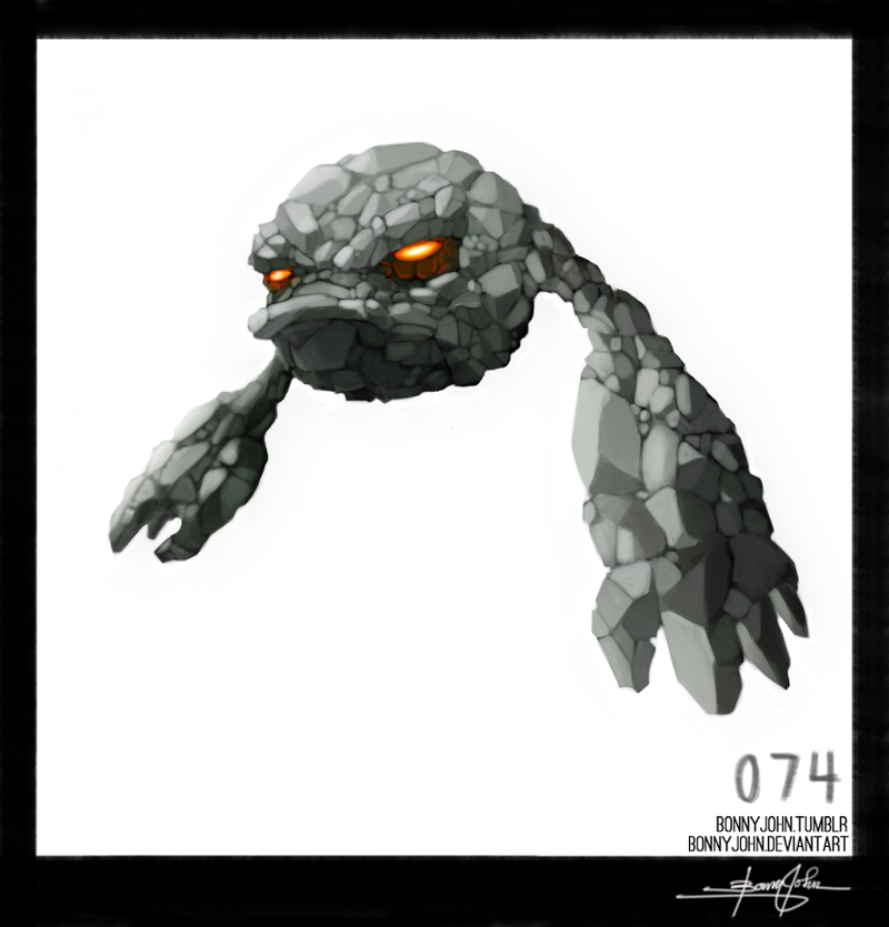 Illustration for article titled Grumpy Geodude, Post ER Edition! Pokemon One a Day!